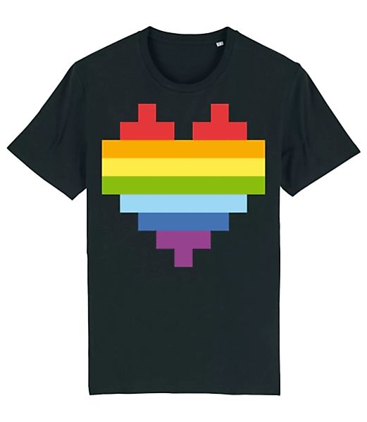 Rainbow Heart · Männer Bio T-Shirt Stanley Stella günstig online kaufen