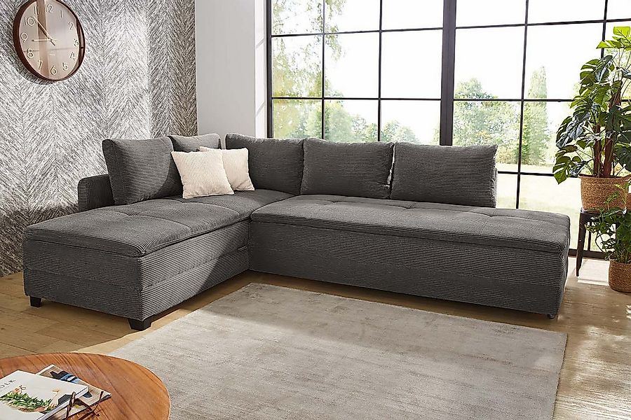 Jockenhöfer Gruppe Ecksofa Madrid L-Form, B: 306 cm, Liegefl. 180x200 cm, D günstig online kaufen