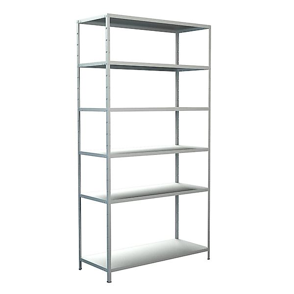 Schulte Steck-Grundregal 230 cm x 120 cm x 50 cm Weiß günstig online kaufen