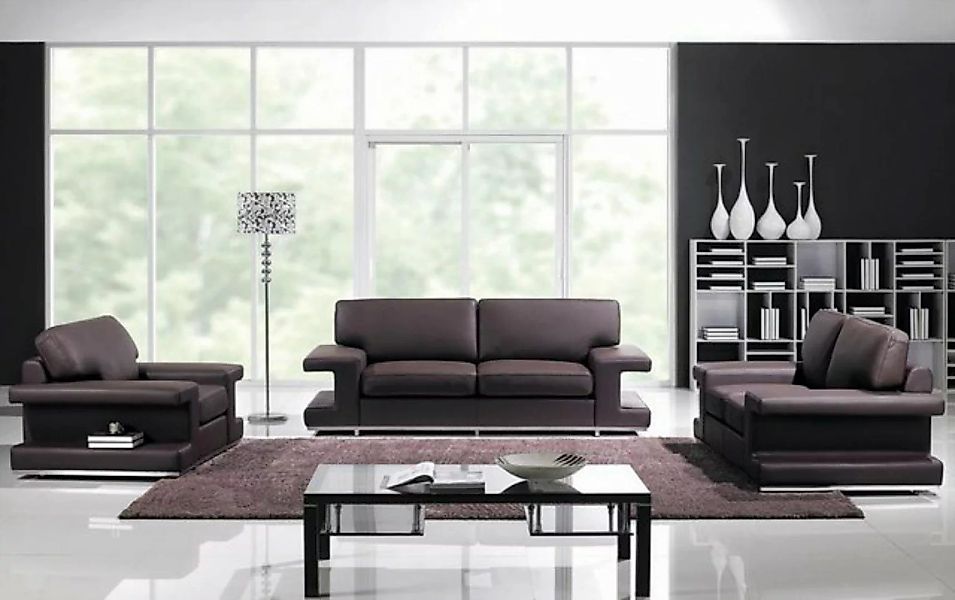 JVmoebel Sofa Ledersofa Wohnlandschaft 3+2+1 Sitz Design Couch Modern Sofa, günstig online kaufen