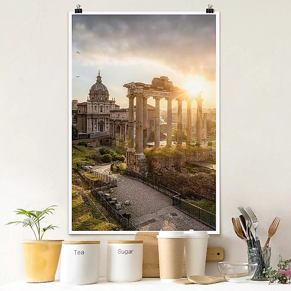 Poster Forum Romanum bei Sonnenaufgang günstig online kaufen