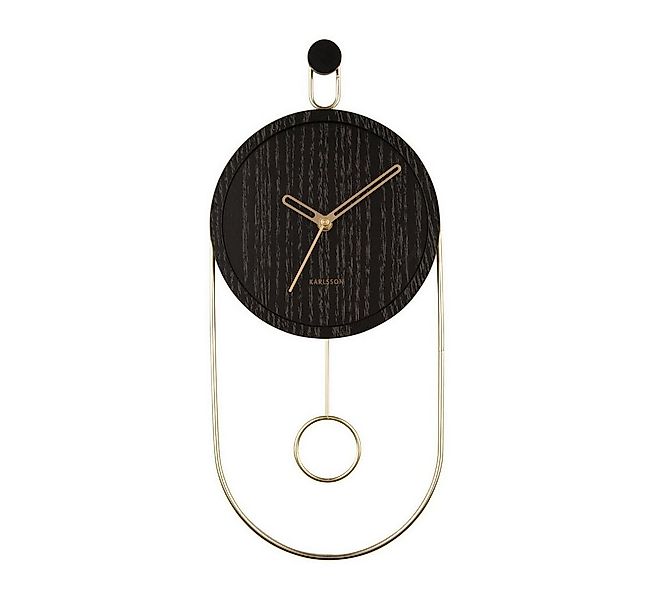 Karlsson Wanduhr Wanduhr mit goldenen Zeigern, SWING, Ø 20 cm günstig online kaufen