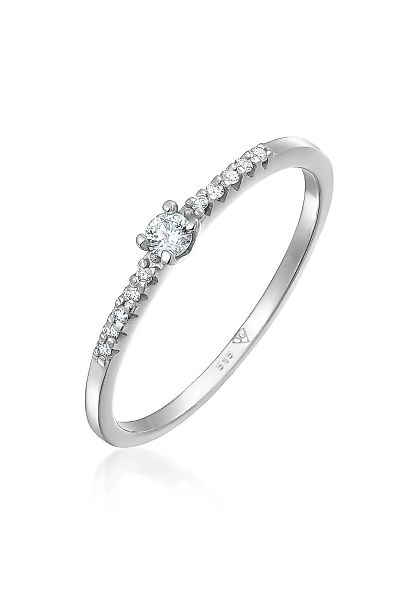 Elli DIAMONDS Verlobungsring "Diamant Verlobung Hochzeit (0.11 ct) 585 Weiß günstig online kaufen