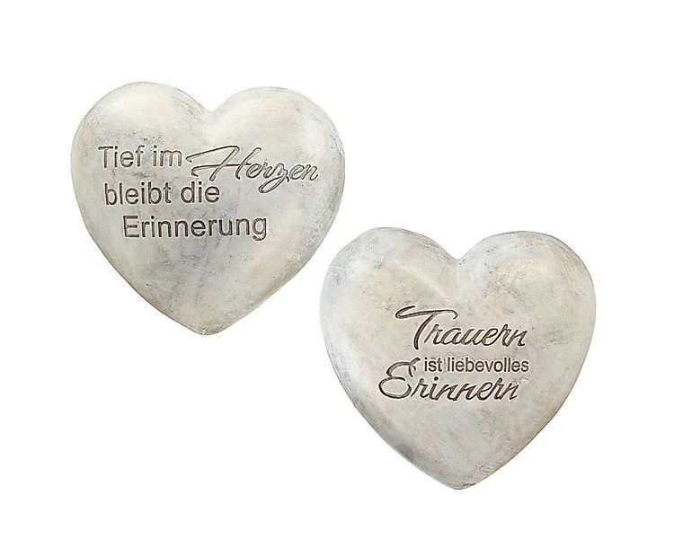 Viana Engelfigur Herzförmiger Gedenkstein mit Spruch für stilvolle Grabdeko günstig online kaufen