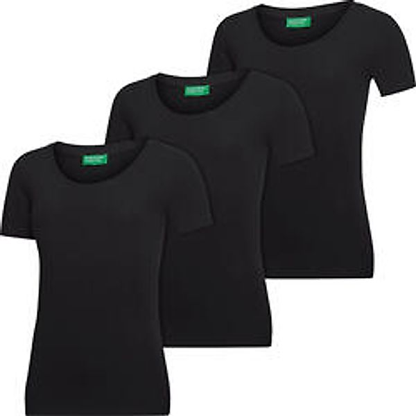 Benetton 3er Pack Damen T-Shirts günstig online kaufen