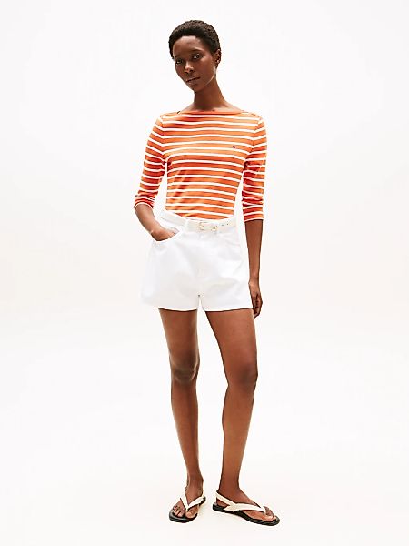 Tommy Hilfiger 3/4-Arm-Shirt NEW CODY SLIM BOAT-NK 3/4SLV mit U-Boot und St günstig online kaufen