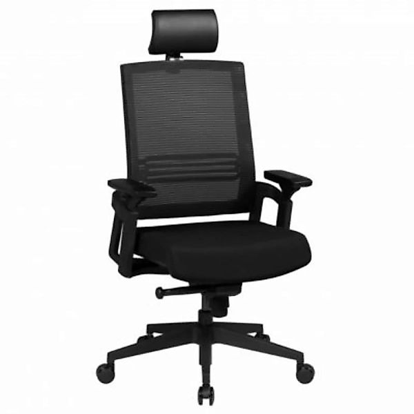 FineBuy Bürostuhl Stoff 45 x 47 cm Sitzfläche Bezung aus Stoff schwarz günstig online kaufen