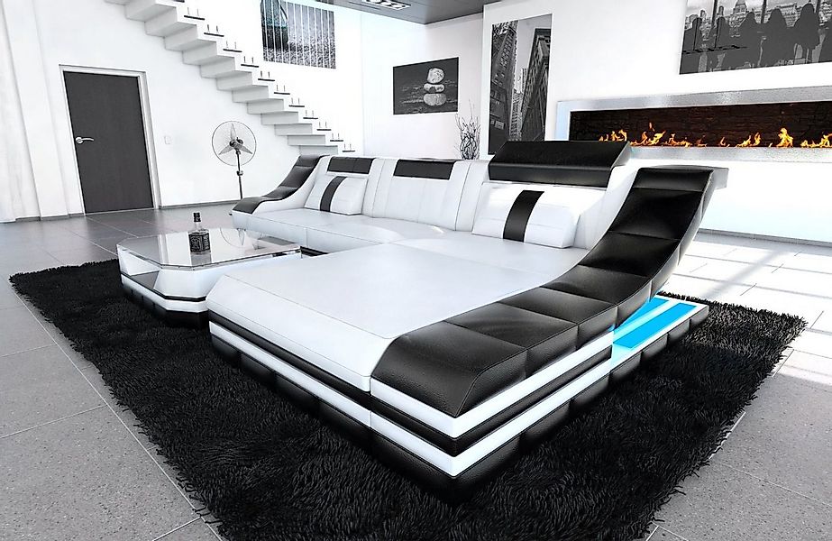 Sofa Dreams Ecksofa Ledercouch Sofa Leder Turino L Form Ledersofa, Couch, m günstig online kaufen