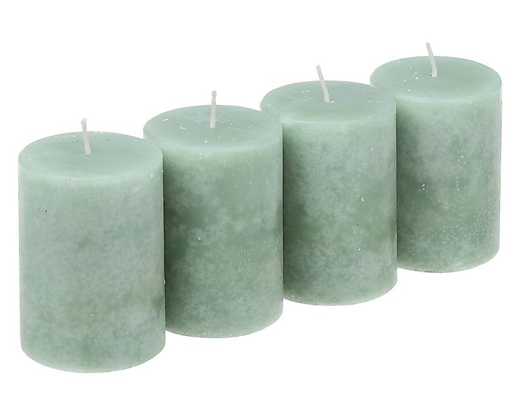 Steinhart Kerzen Stumpenkerze Stumpenkerzen "Home" Salbei 80/58 mm, 4 Stück günstig online kaufen