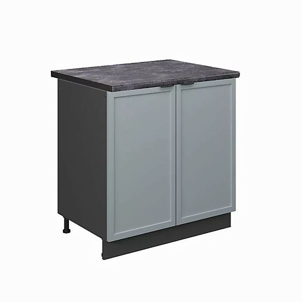 Vicco Spülenunterschrank Fame-Line, Hellblau-grau/Anthrazit, 80 cm, AP Anth günstig online kaufen