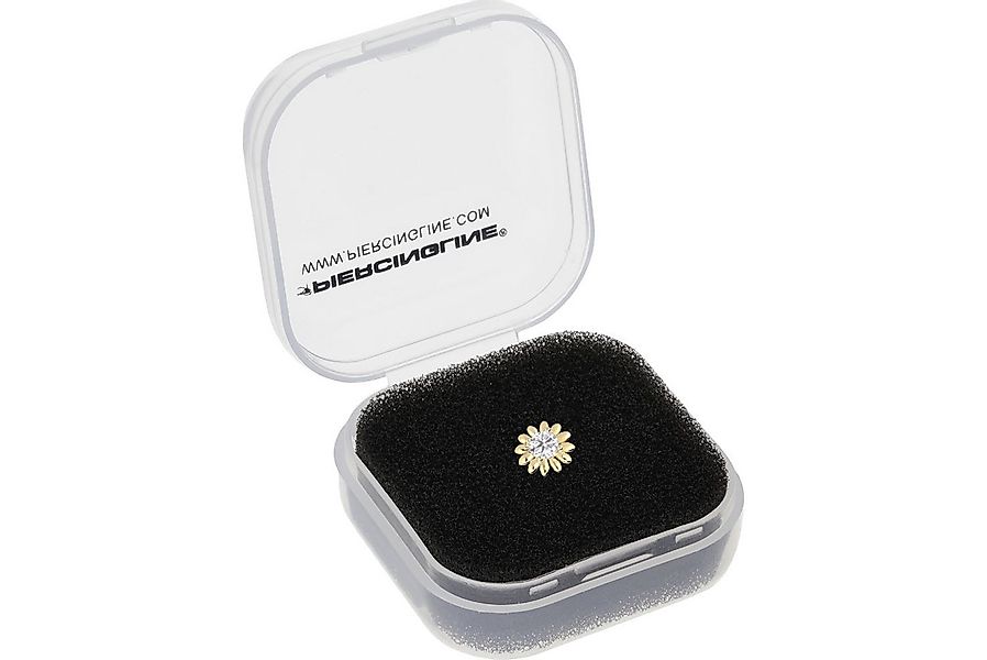 PIERCINGLINE Nasenpiercing 14/18 Karat Gold Nasenstecker Spirale MOISSANIT günstig online kaufen