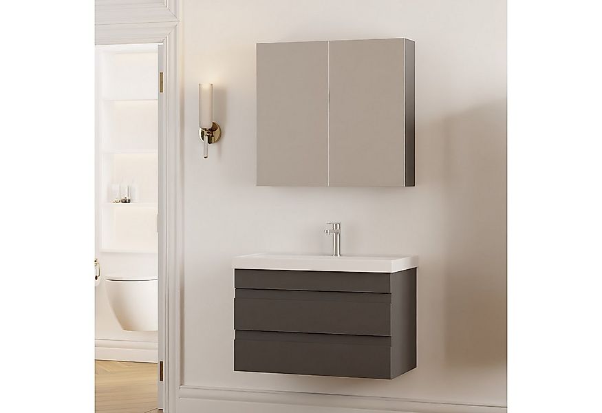 Karen Badmöbel-Set Badmöbel Set Lara 80, (Komplett-Set, Standartmäßig 3-Tei günstig online kaufen