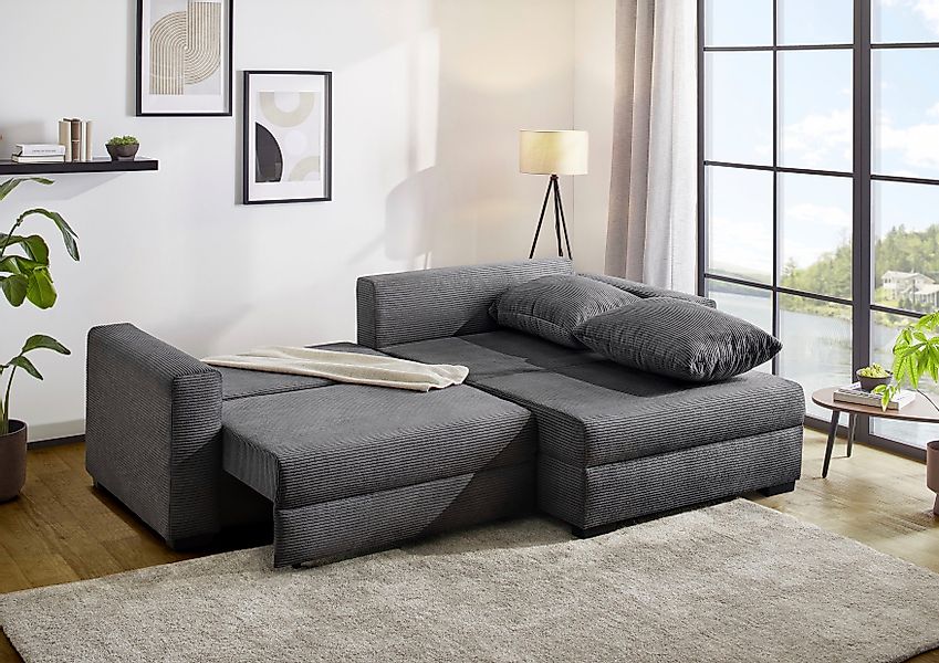 Jockenhöfer Gruppe Ecksofa "Saalbach XL L-Form, B: 261cm", mit Bettfunktion günstig online kaufen