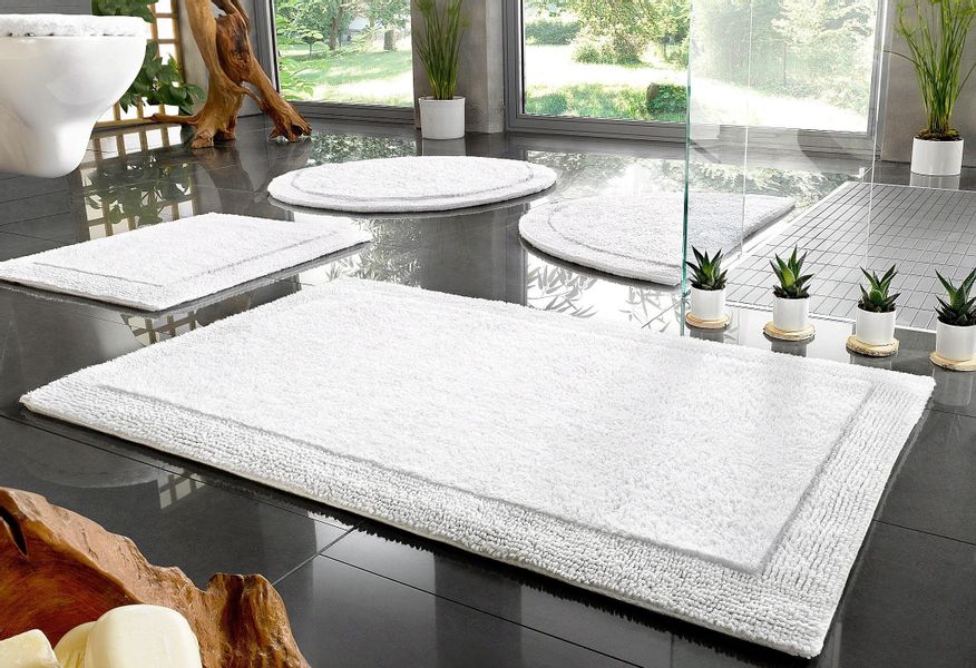 my home Badematte "Kapra, Badvorleger, Badezimmer Teppich" Höhe 14 mm beids günstig online kaufen