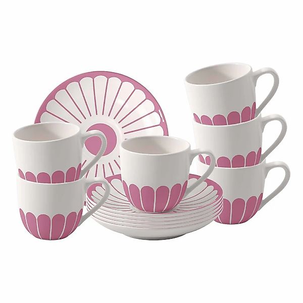 Villeroy & Boch Tasse "Espressotassen mit Untertassen Fleur Couleur 70 ml 6 günstig online kaufen