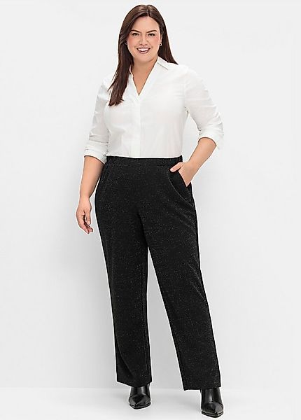 Sheego Jerseyhose Stoff-Hose mit Schlupfbund, aus Effektgarn günstig online kaufen