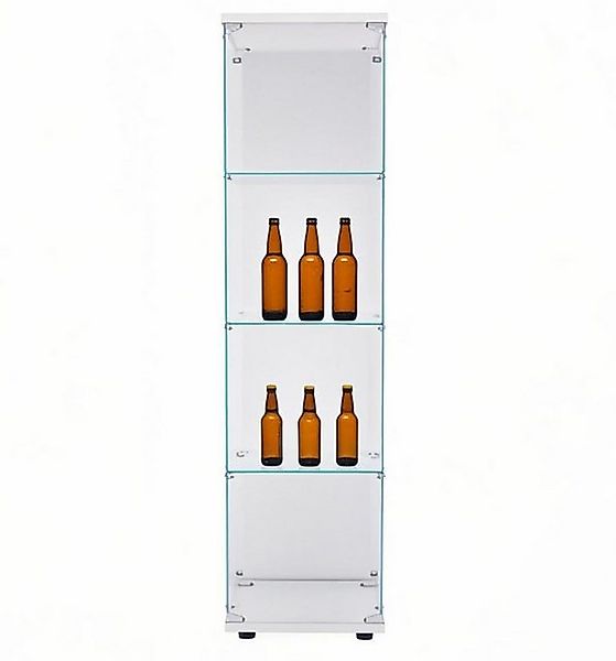 FUROKOY Vitrine Mehrzweckschrank 4-lagig transparent gehärtetes Glasvitrine günstig online kaufen