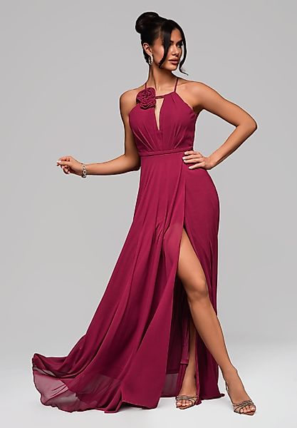 OMBRE Abendkleid Elegantes Maxikleid mit Blumendetail günstig online kaufen