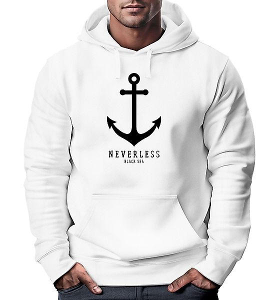 Neverless Hoodie Hoodie Herren Anker Nautical günstig online kaufen
