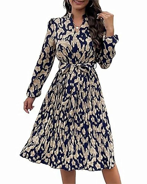 Orient Phoenix Jerseykleid Elegantes, plissiertes Kleid mit bedruckten Ärme günstig online kaufen