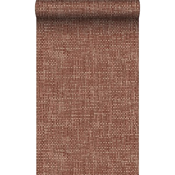 Origin Luxury Wallcoverings Tapete Leinen Optik Rotbraun 50 X 900 Cm 348051 günstig online kaufen