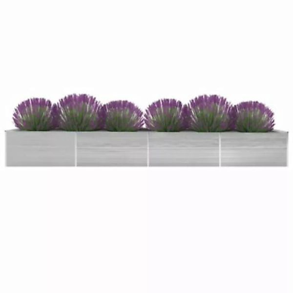 vidaXL Garten-Hochbeet Verzinkter Stahl 600x80x45 cm Grau Garten-Hochbeet g günstig online kaufen