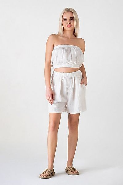 WENOR Shorts Musselin Sommer-Hose, 100 % Baumwolle, elastischer Bund luftig günstig online kaufen