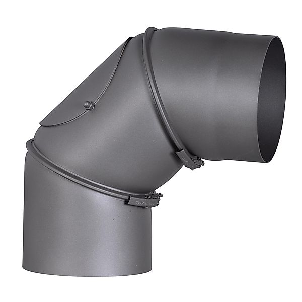 Firefix Ofenrohr, Bogen, 150 mm, 90 °, Stahlblech, mit Tür günstig online kaufen