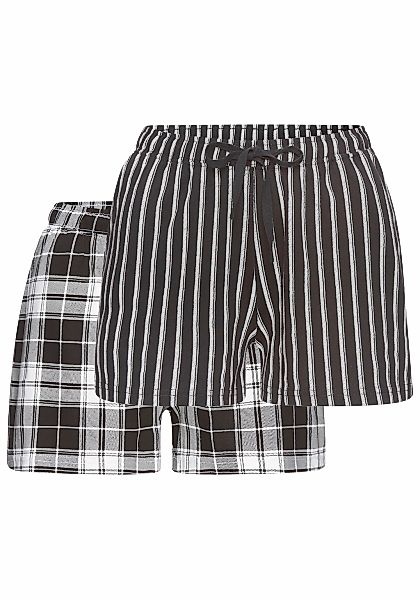 Vivance Dreams Pyjamashorts Mit Streifen und Karos günstig online kaufen