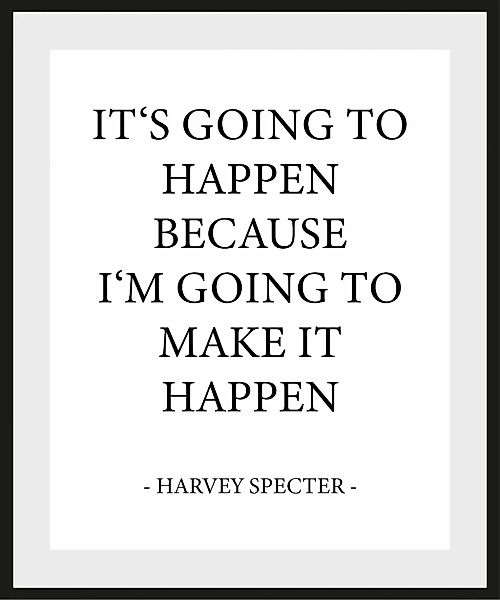 queence Bild »Harvey Specter«, (1 St.), HD Premium Poster-Druck inkl. Holzr günstig online kaufen