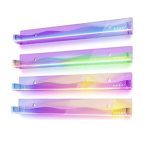 FELIXLEO Bücherregal Wandregal aus Acryl in Regenbogenfarben 15 Zoll günstig online kaufen