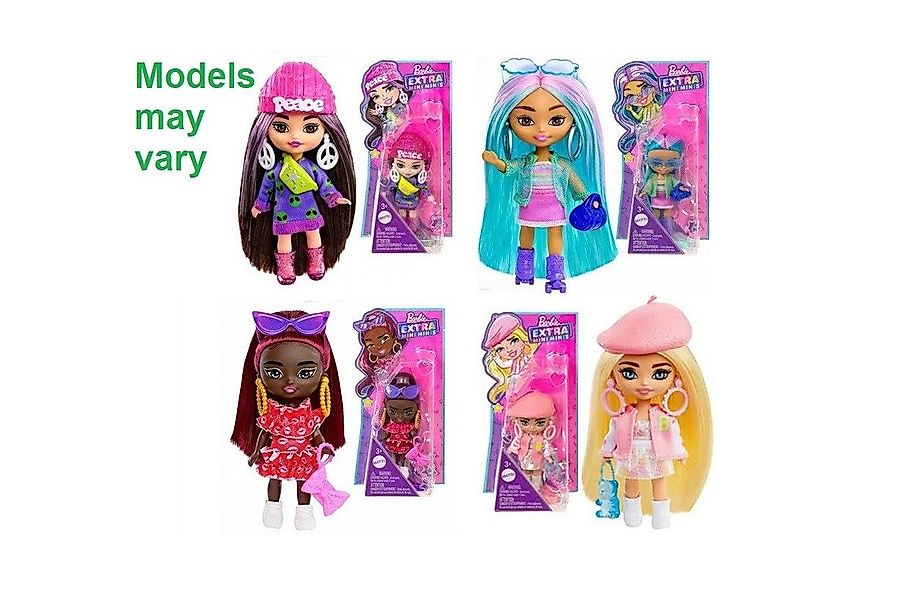 Mattel® Spielfigur Barbie Extra Mini Puppe 8,3 cm unsortiert mit Zubehör & günstig online kaufen