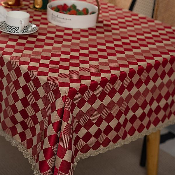 BYSURE Tischdecke (1-tlg), Rote Weihnachtstischdecke günstig online kaufen
