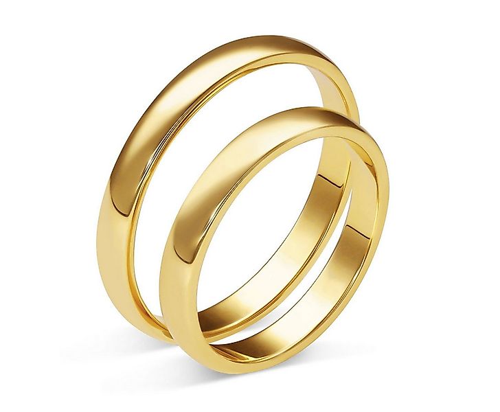 mosa & co. Trauring mit Gravur Klassisch 3.0 mm + 3.0 mm 585 / Gelbgold, Ho günstig online kaufen