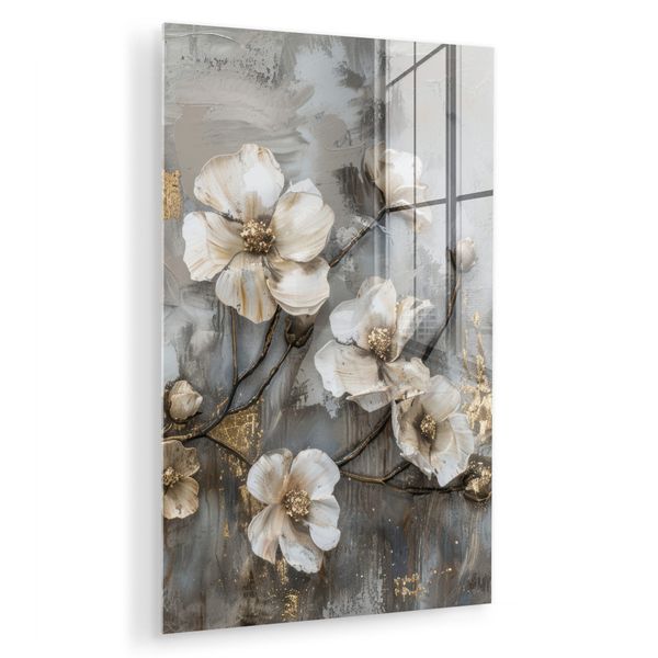 MuchoWow Acrylglasbild Blumen - Weiß - günstig online kaufen