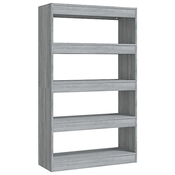 VidaXL Bücherregal/Raumteiler Grau Sonoma 80x30x135 cm Holzwerkstoff günstig online kaufen