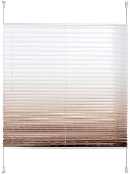 Liedeco Plissee Farbverlauf, Lichtschutz, ohne Bohren, verspannt, Klemmfix günstig online kaufen