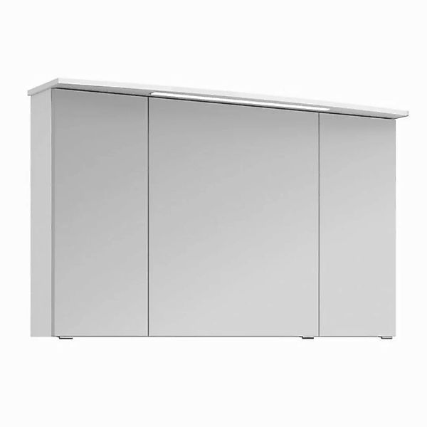 Lomadox Spiegelschrank FES-4010-66 weiß glänzend inkl. LED - 122/72/27cm günstig online kaufen