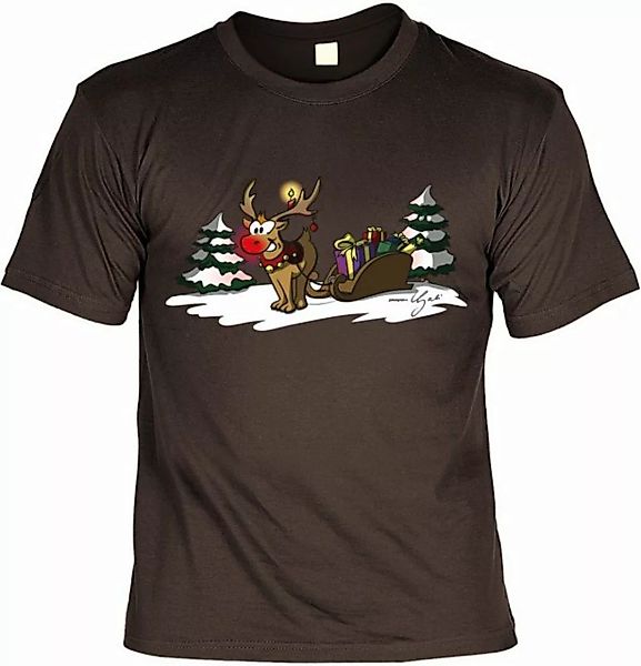 Tini - Shirts Print-Shirt T-Shirt Weihnachten Comic : Rentier mit Schlitten günstig online kaufen