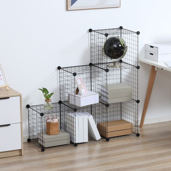 HOMCOM Steckregal Regalsystem mit 6 Fächern, günstig online kaufen