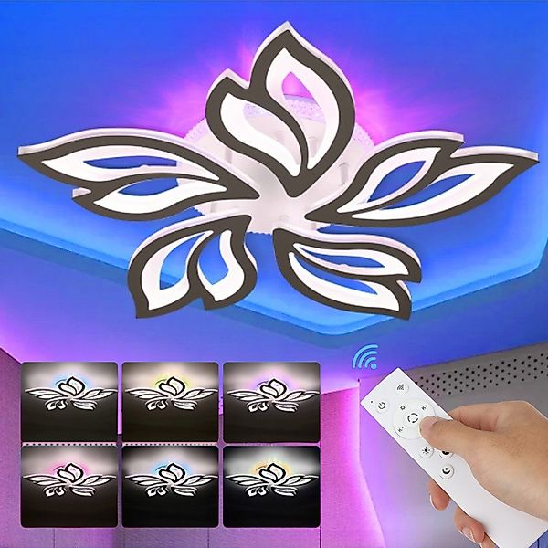 LETGOSPT LED Deckenleuchte 54W Deckenlampe mit günstig online kaufen