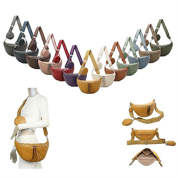 ITALYSHOP24 Schultertasche Damen Brusttasche Umhängetasche CrossBody günstig online kaufen