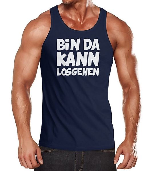 MoonWorks Tanktop Herren Tanktop Spruch Bin da kann losgehen Muskelshirt Mo günstig online kaufen