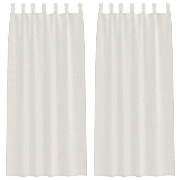 vidaXL Voile-Vorhänge 2 Stk Creme 140x260cm Polyester 4108041 günstig online kaufen
