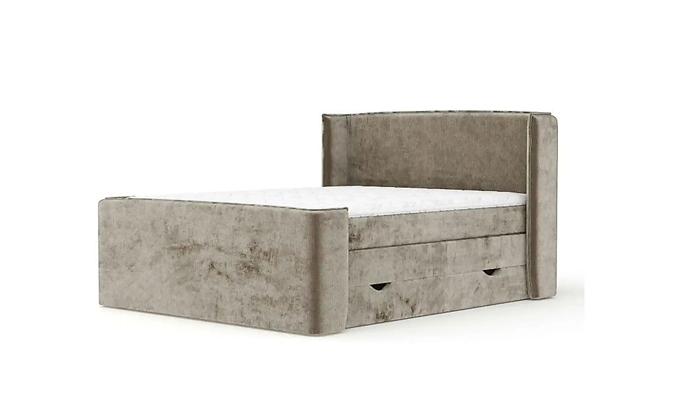 Boxspringbett mit Stauraum   ¦ beige ¦ Maße (cm): B: 218 H: 117 Betten > Ko günstig online kaufen