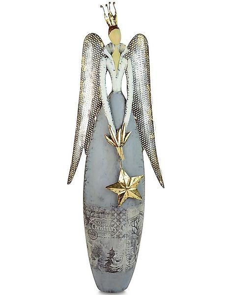RIFFELMACHER & WEINBERGER Christbaumschmuck Metall Dekofigur 'Engel mit Kro günstig online kaufen