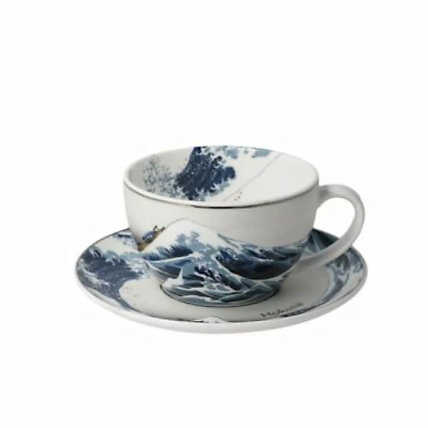 Goebel Tee-/ Cappuccinotasse Katsushika Hokusai - Die Welle bunt günstig online kaufen