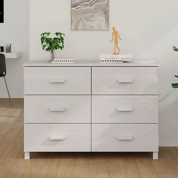 Vidaxl Sideboard Weiß 113x40x80 Cm Massivholz Kiefer günstig online kaufen