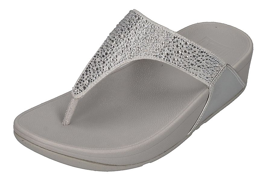 Fitflop LULU CRYSTAL-MIX TOE-POST Zehentrenner Silver günstig online kaufen