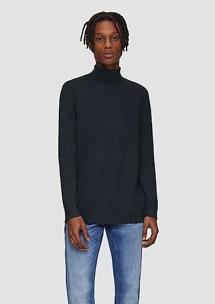 QS Longpullover Strickpullover Slim-Fit-Pullover mit Rollkragen günstig online kaufen
